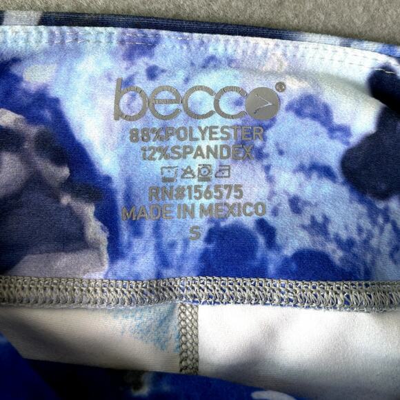 BECCA Leggings Pants Women's Blue Tie Dye Activewear Athleisure Small - Picture 3 of 3